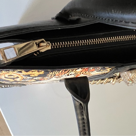 Designer Purse - Computer bag overnight case by Aldo jaguar cat Jewel crystals - Picture 5 of 7